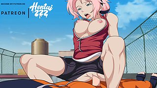 Sakura from Naruto gets down and dirty in this hentai adventure