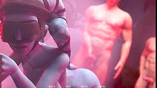 In english, shower, 3d animation
