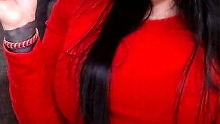 Lady in Red Smoking Cougar