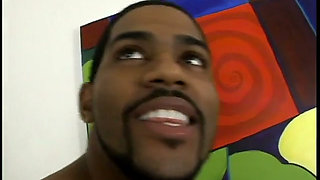 Sexy tattooed young blond bitch takes part in interracial gangbang with four black studs