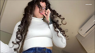 The Giantess Sits on Your Face Without Panties Under Her Skirt