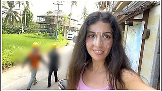 Katty West - Cute Girl Eating Burger With Cum On Her Face In Public Cafe