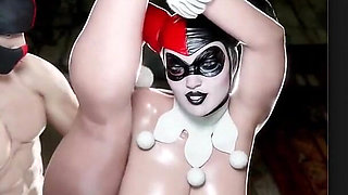 Tight Bald Pussy Harley Quinn Laughs While Getting a Nice Hard Bulging Fuck