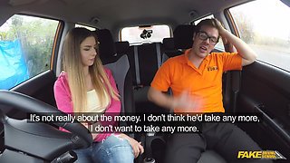 Fake Driving College - Italian Student Stella Cox Seduces Instructor for a Fast Hardcore Driving Pass