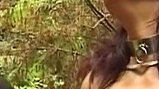 Busty Mature Brunette Teased Deep in Forest