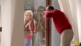Blonde-haired Teen Experiences Amazing Sex With Old Lover - George Uhl