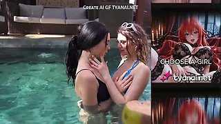 Poolside Flirtation Turns Steamy FFM Threesome Desire