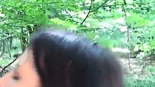 Cock to blow, tied to the tree
