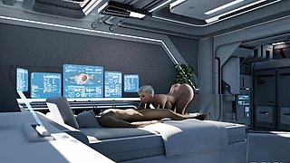 Nexus 3 3D animation fuck on space station with sexy blonde