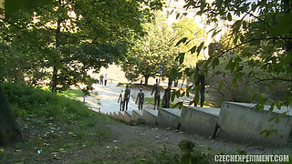Czech Experiment 5: Busty Beauty Fucks in the Prague Centre