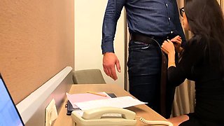 Boss fucks his big-assed secretary at work again!