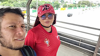 Delicious anal sex with a beautiful college student who was hanging around outside a state bridge.