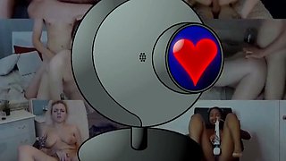 College Teen with hairy pussy stripping on webcam