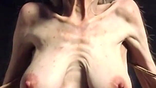 Granny in Rope Bondage - Hairy Pussy & Anal Creampie Desire