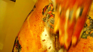 PAWG MILF Soaps Ass and Pussy in Shower