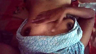 Hot and spicy Latina babe Julia Bloom strips to show expose her curvy body and play with her luscious pussy to orgasm