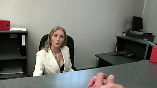 Slender Blonde MILF Deepthroats BWC Before Mounting for