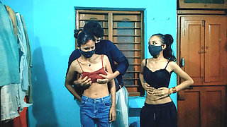 Real School Friends Preeti and Ishu Fuck with Boyfriend BBC XXX video, Desi Indian School Friends sex video, Xxxx Hindi Audio