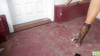 She seduced me with a pretty body, but the neighbor turned out to have a small penis, and besides, he was rapid-fire