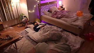 Kinky double japanese blowjob and hardcore fucking session