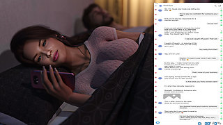 Being a Wife - P12 - the Slutty Wife Lies Next to Her Husband and Secretly Exchanges Nude Photos with a BBC