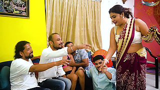 Desi Mallu Step Stepmother and Step Stepdaughter Hardcore Gangbang Sex at Stepdaughter's Birthday Party with Four of Her Boy Fri