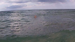 Beautiful European blonde solo masturbating