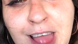 BBW Solo- Sloppy Deepthroating for Daddy