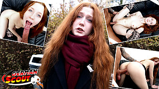 GERMAN SCOUT - Real Redhead Ginger Teen Alice Seduce with small Tits First Porn Casting