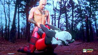 HUGE TITS SUCCUBUS GETS FUCKED IN THE WOODS