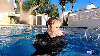 Underwater Blowjob Challenge - Gagging on My Sinking Dildo