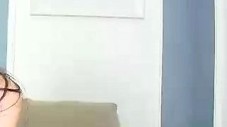 Big tit shemale jerks her long cock