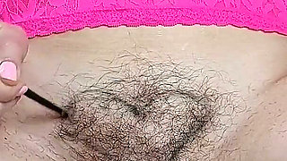 Intimate Haircut on Furry Pubis of Russian Naughty Housewife, Hair Fetish - Ginnagg