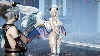 Succubus Morrigan Loses The Fight And make a blowjob As Her Punishment - Soma Seals 10