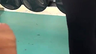 Cumshot in the Face in the Gym