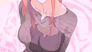 Makima Night Movie: Fuck Tits & Anal Sex  ( Animated Uncensored )