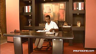 Naughty Secretary Debbie White Gives Boss a Handjob and a Blowjob - Private Porn Sex Videos