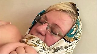 Ilona Gabrielova - Granny With Huge Boobs Sucks An Old Cock