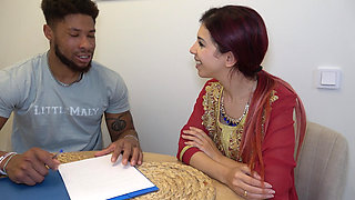 Arab Stepsister Skips Italian Lesson with BBC Stepbrother for Anal