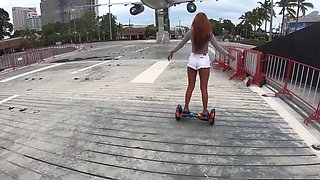 Hoverboard fun with big ass Thai GF and horny sex once home