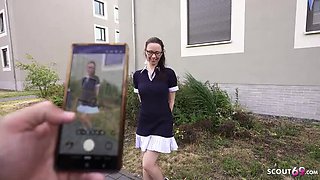Skinny German Student Ronya Rabe Gets Hard Creampie Casting Fuck