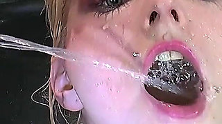 Cute Blonde with Perfect Body and Tits Drinks Piss in Gangbang Bukkake Ggg John Thompson