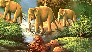 Hairy bush gangbang with busty Jolcyn Stone