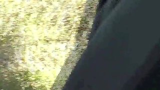Flashing Blonde MILF Gets Creampie in Backseat Car Ride