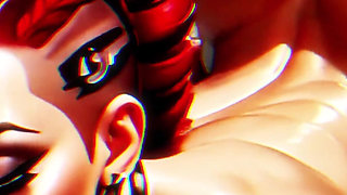 Slutty Redhead Punk Babe Gangbanged in Public Restroom - Cum Everywhere (4k Ai Generated Animation)