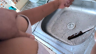 Moroccan Woman Fucking in the Kitchen