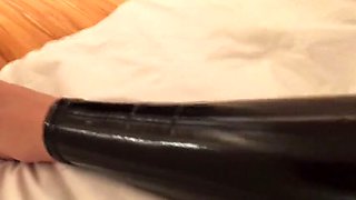 Hot Fetish Couple - Cumshots on Wife in Latex & High Heels