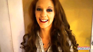 Big Tit Redhead MILF Cassie Sloppy Blowjob and Hard Doggystyle Fuck