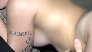 Luchiibb Fucks Her Boyfriend's Best Friend Next to the Fat Cuckold! Creampie