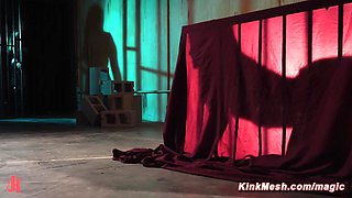 Dominant Mistress unleashes caged sub